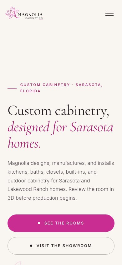 The new homepage on a phone