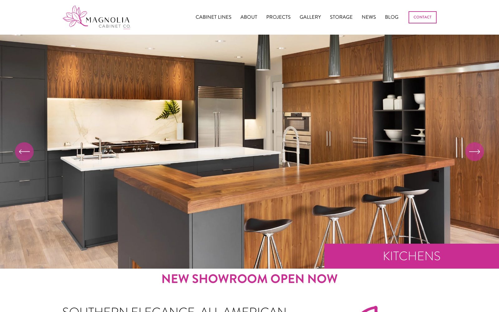 The current magnoliasrq.com homepage